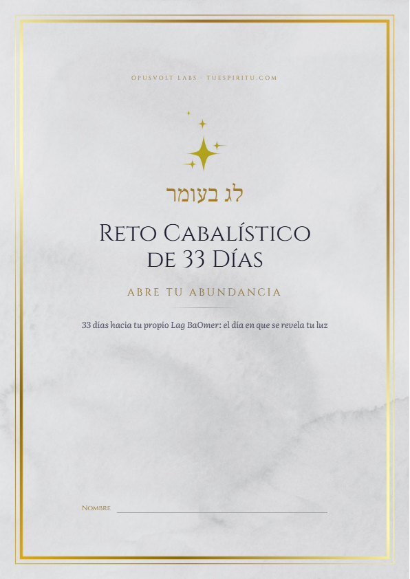 Portada del cuaderno del Reto Cabalístico de 33 Días